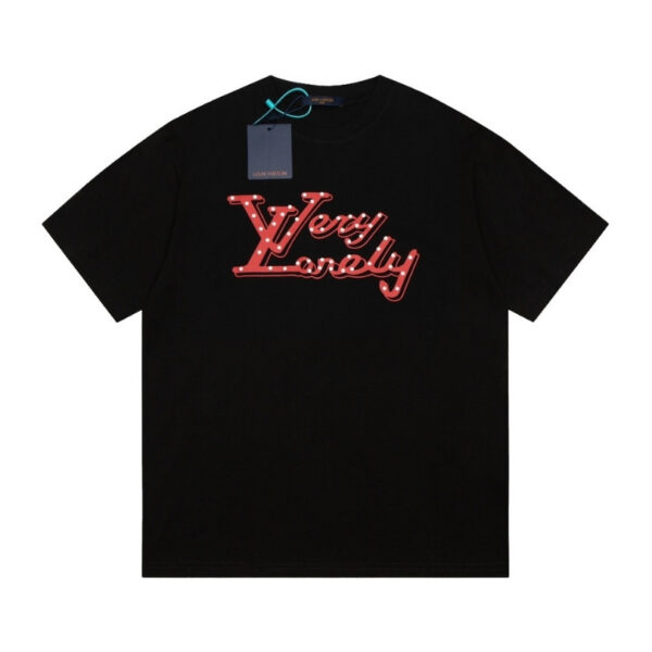 T-shirt Louis Vuitton Very Lovely Black LV017 - Image 1