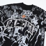 T-shirt Balenciaga Graffiti Black Oversized BL014 - Image 4