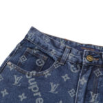 Pants Louis Vuitton x Supreme Monogram Denim LV045 - Image 4