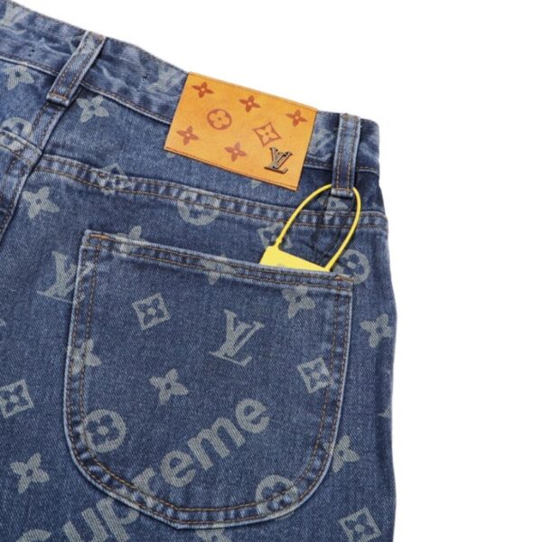 Pants Louis Vuitton x Supreme Monogram Denim LV045 - Image 6