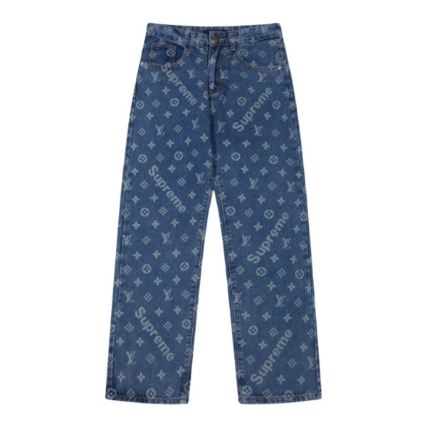 Pants Louis Vuitton x Supreme Monogram Denim LV045 - Image 1