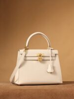 Kelly 25 Epsom Creme/Golden - Image 2