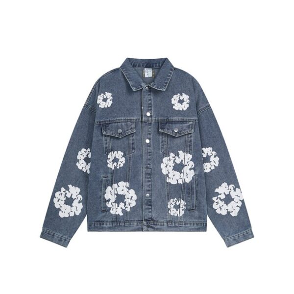 Denim Jacket Denim Tears Floral Print Blue - Image 1