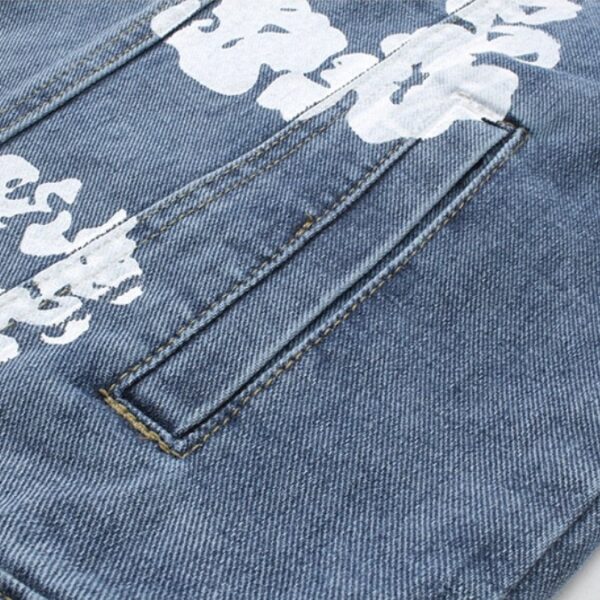 Denim Jacket Denim Tears Floral Print Blue - Image 5