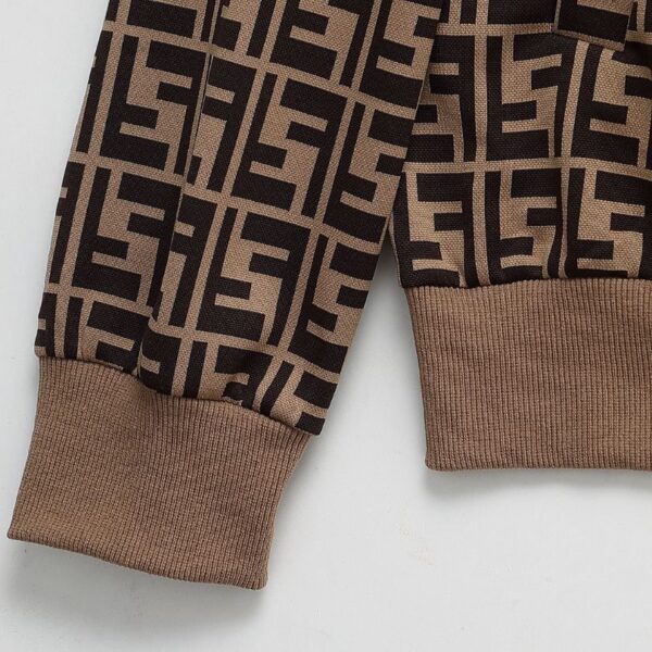 Set Tracksuit Fendi FF Monogram Beige FE006 - Image 9