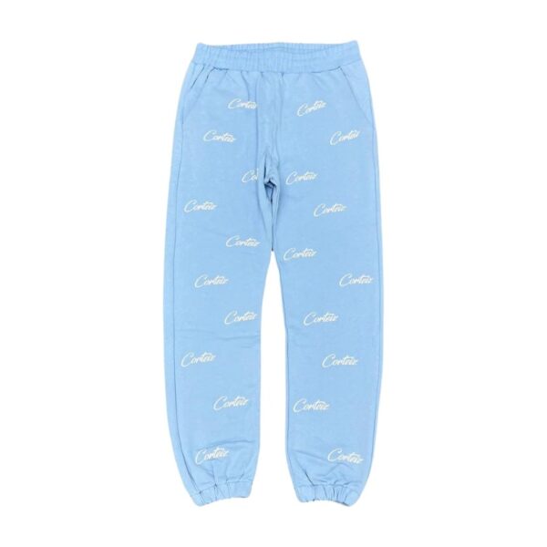 Corteiz All Over Print Jogger Baby Blue - Image 1