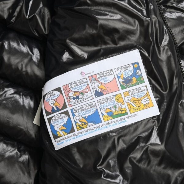 Jacket Puffer Moncler Black with Hood MCL009 - Image 10