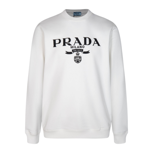 Sweatshirt Prada Milano White Crewneck PD027 - Image 1