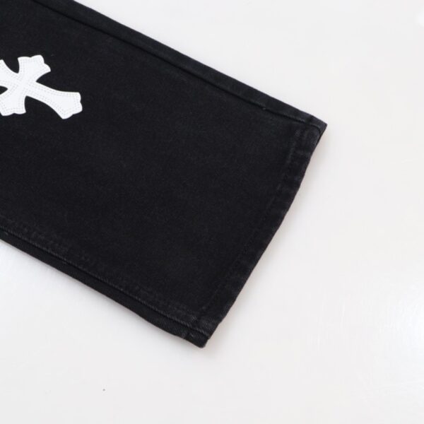 Jeans Chrome Hearts Black White Cross Patch CH025 - Image 9