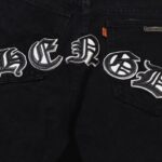 Jeans Chrome Hearts Black White Cross Patch CH025 - Image 5