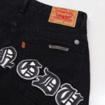Jeans Chrome Hearts Black White Cross Patch CH025 - Image 6