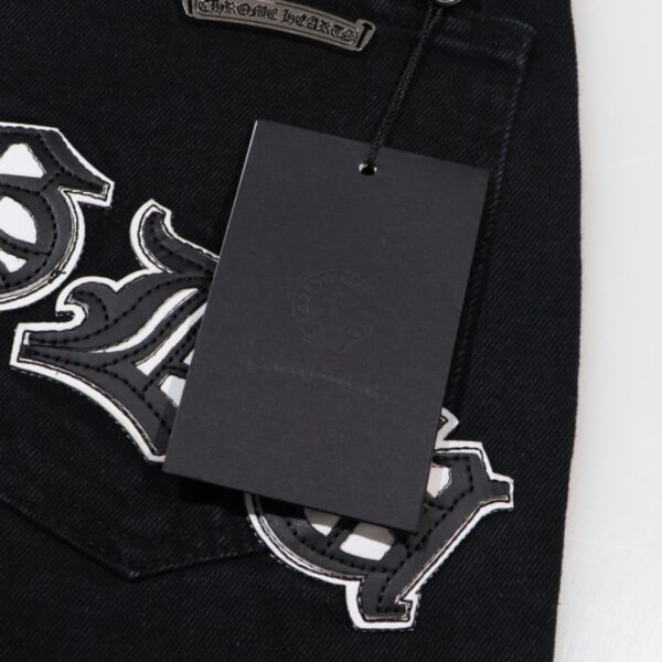 Jeans Chrome Hearts Black White Cross Patch CH025 - Image 13