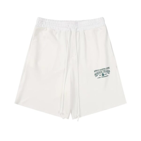 Shorts Denim Tears African Diaspora Logo White - Image 1