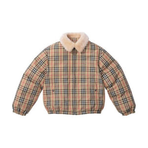 Jacket Burberry x Supreme Plaid Shearling Collar SP063