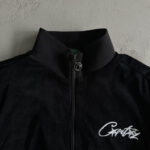 Tracksuit Corteiz Velour Black with White Logo CZ007 - Image 8