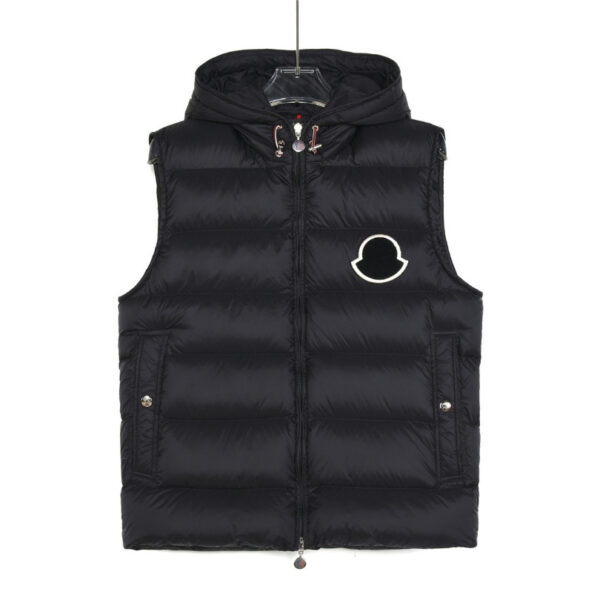 Vest Puffer Moncler Hooded Black Logo MCL011 - Image 1