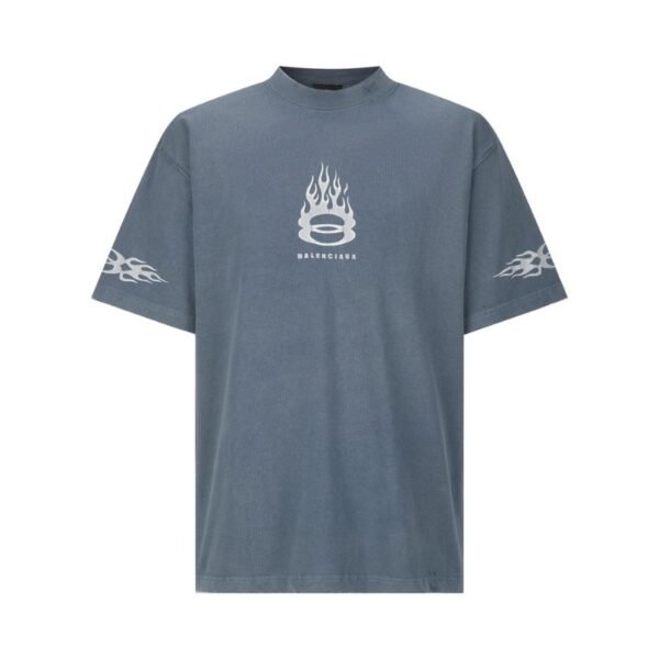 T-shirt Balenciaga Graffiti Black Oversized BL024 - Image 1
