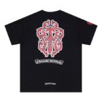 T-shirt Chrome Hearts Red Cross Crest Black CH004 - Image 2
