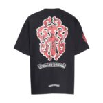 T-shirt Chrome Hearts Red Cross Crest Black CH004 - Image 5
