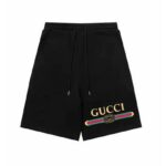 Shorts Gucci Black Logo Print GC091