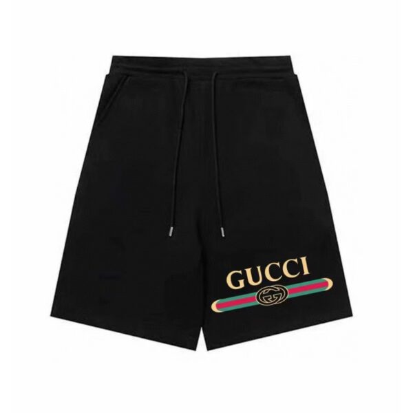 Shorts Gucci Black Logo Print GC091 - Image 1