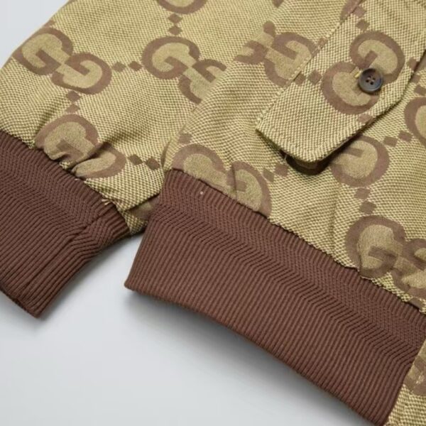 Jacket Gucci Monogram Beige Brown GC100 - Image 7
