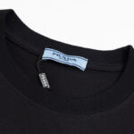 T-shirt Prada Logo Patch Black PD015 - Image 7