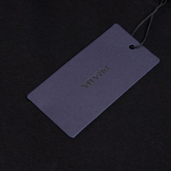 T-shirt Prada Logo Patch Black PD015 - Image 8