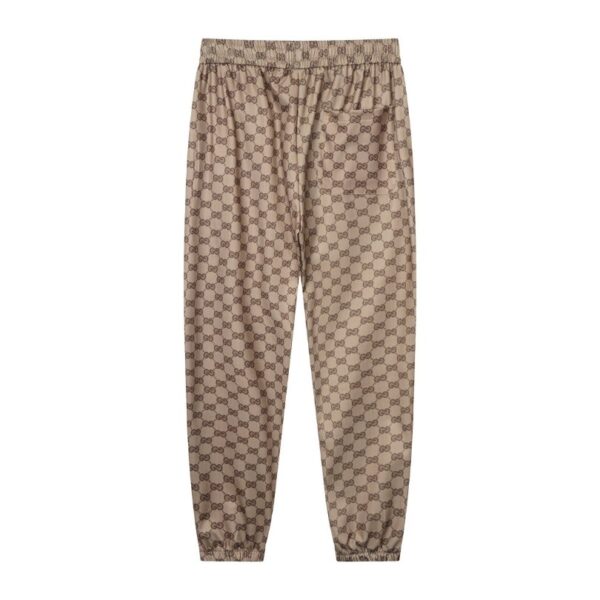 Pants Gucci GG Beige Drawstring Joggers GC033 - Image 2