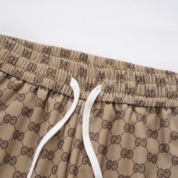 Pants Gucci GG Beige Drawstring Joggers GC033 - Image 4