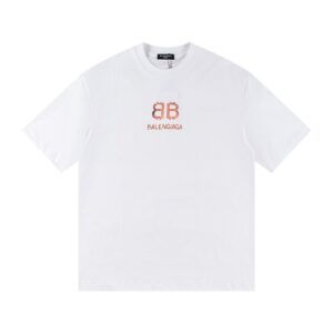 T-shirt Balenciaga BB Gothic Print White BL035