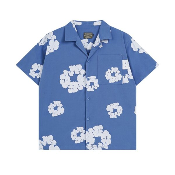 Shirt Denim Tears Circle Clouds Blue - Image 1