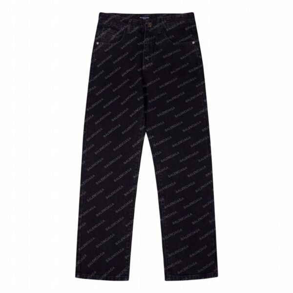 Jeans Balenciaga Monogram Black BL026 - Image 1