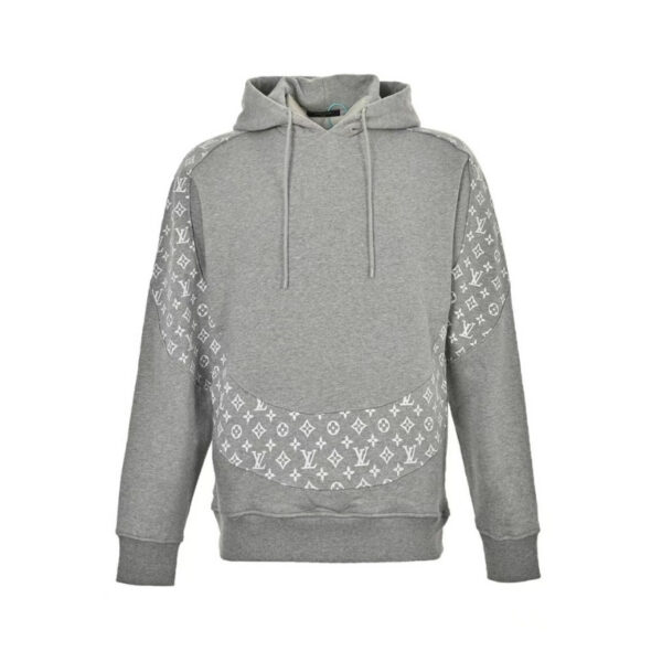 Hoodie Louis Vuitton Monogram Grey LV039 - Image 1