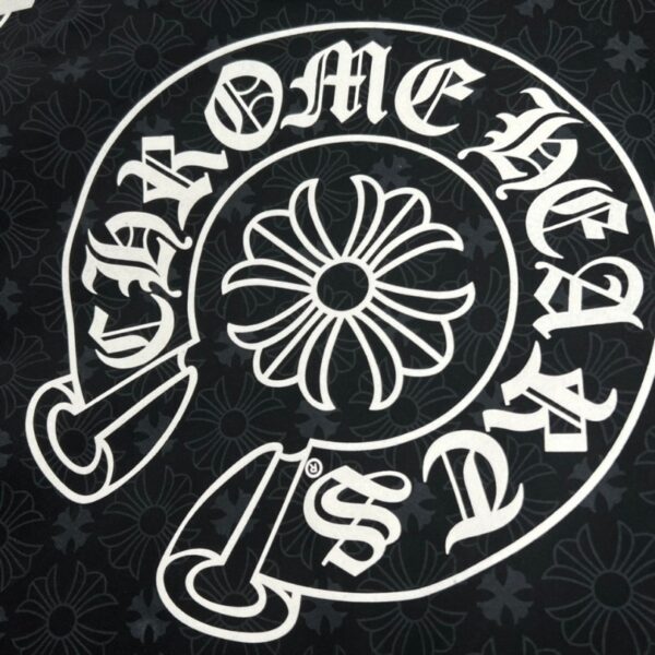 Hoodie Chrome Hearts Hearts Zip Black Monogram CH063 - Image 4