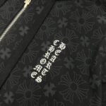 Hoodie Chrome Hearts Hearts Zip Black Monogram CH063 - Image 10