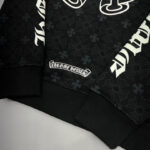 Hoodie Chrome Hearts Hearts Zip Black Monogram CH063 - Image 8