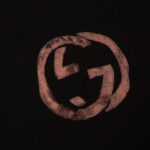 T-shirt Gucci Distressed Logo Black GC046 - Image 5