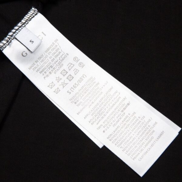 T-shirt Gucci Distressed Logo Black GC046 - Image 9