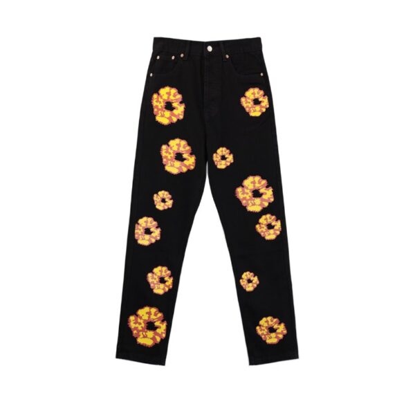Denim Tears x Levi's x Offset Floral Print Jeans Black - Image 1