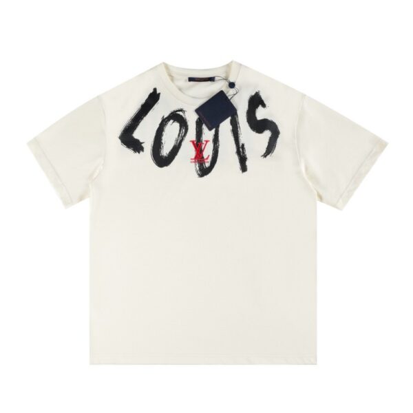 T-shirt Louis Vuitton Brushstroke Logo White - Image 1