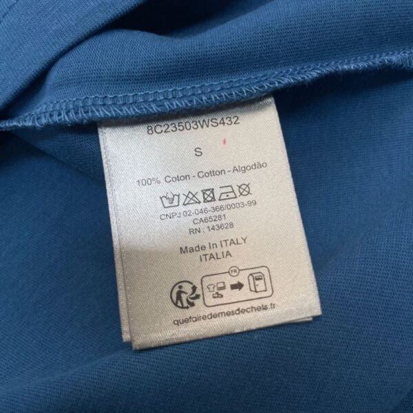 T-shirt Dior Logo Blue DO070 - Image 9