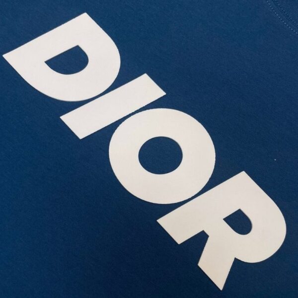 T-shirt Dior Logo Blue DO070 - Image 4