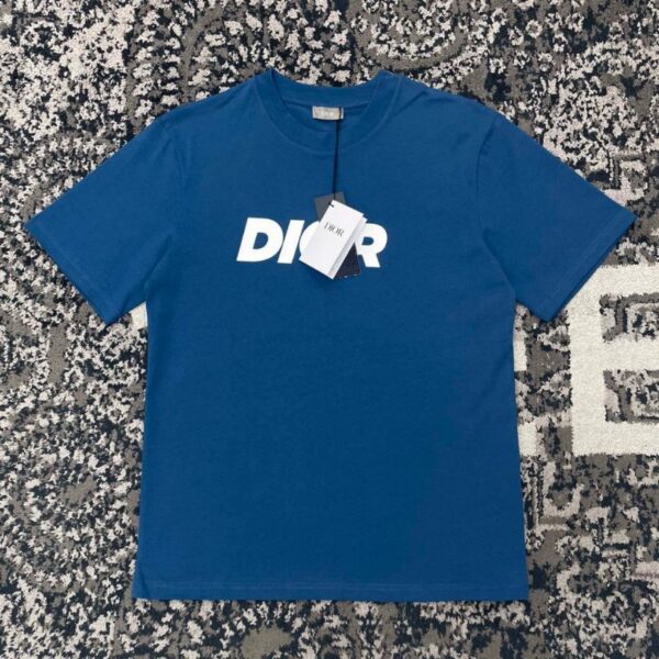 T-shirt Dior Logo Blue DO070 - Image 5
