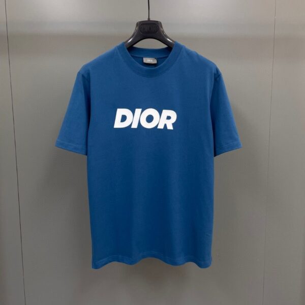 T-shirt Dior Logo Blue DO070 - Image 1