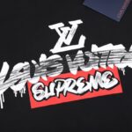 T-shirt Louis Vuitton x Supreme Graffiti Black SP027 - Image 5