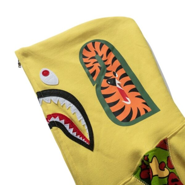 Hoodie Yellow Shark Camo Bape Full-Zip BP002 - Image 6