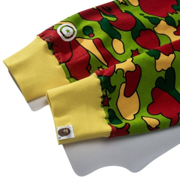Hoodie Yellow Shark Camo Bape Full-Zip BP002 - Image 12