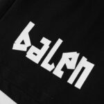 Shorts Balenciaga Balen Ciaga Print Black BL038 - Image 5