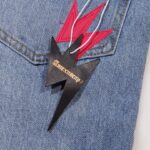 Jeans Denim Lightning Bolt Print CH045 - Image 10